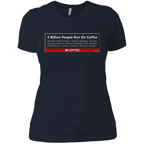 T-Shirts Midnight Navy / X-Small 3 Billion People Run On Java Women's Premium T-Shirt