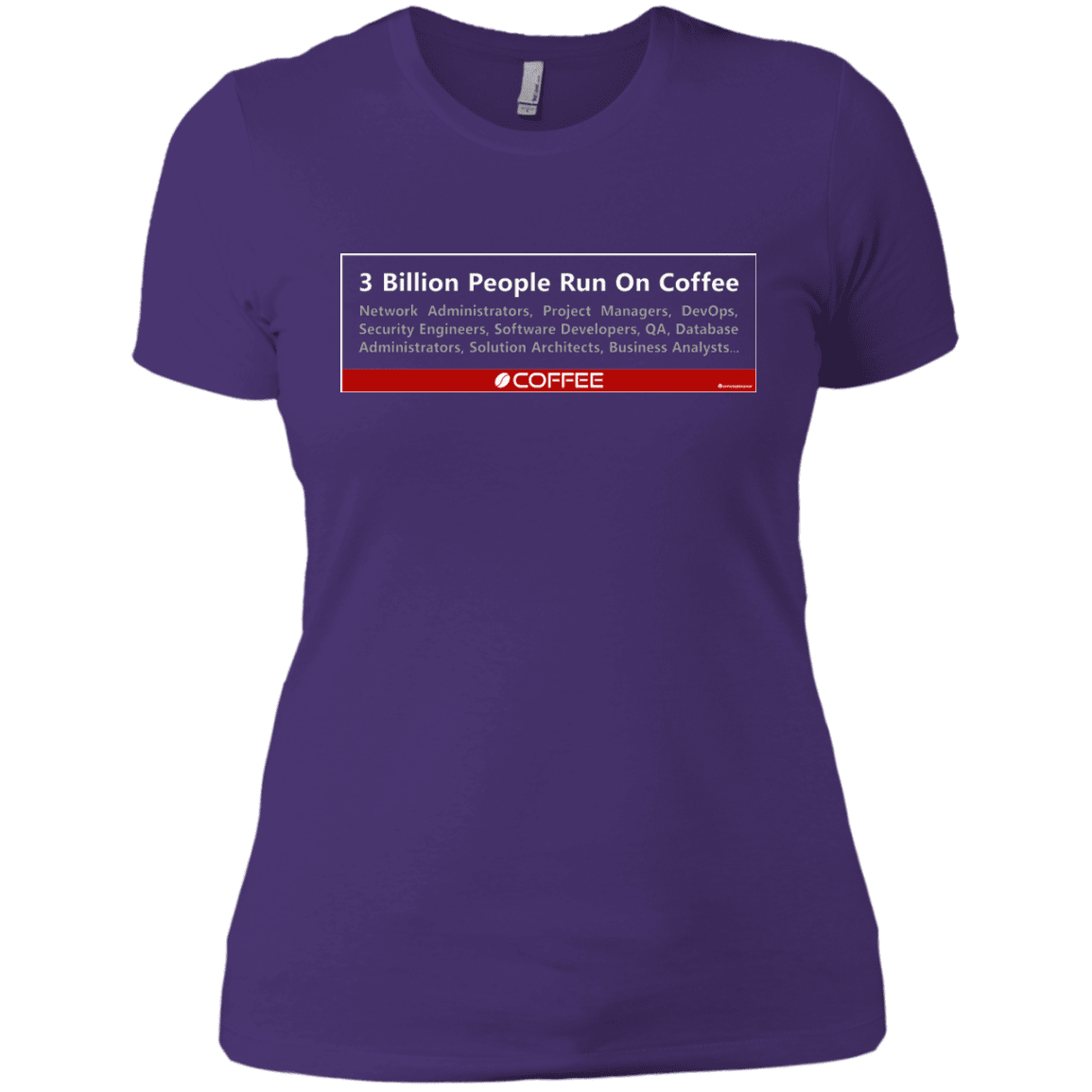 T-Shirts Purple Rush/ / X-Small 3 Billion People Run On Java Women's Premium T-Shirt