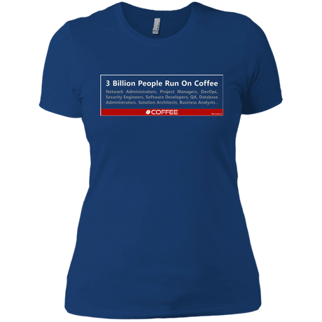 T-Shirts Royal / X-Small 3 Billion People Run On Java Women's Premium T-Shirt