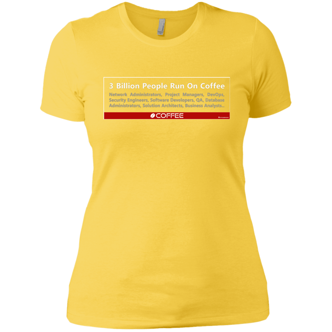 T-Shirts Vibrant Yellow / X-Small 3 Billion People Run On Java Women's Premium T-Shirt