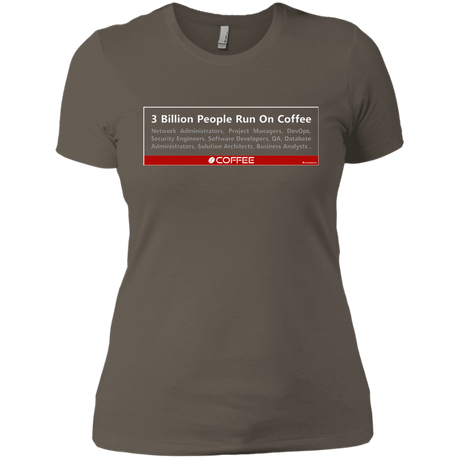 T-Shirts Warm Grey / X-Small 3 Billion People Run On Java Women's Premium T-Shirt
