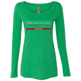 T-Shirts Envy / Small 3 Billion People Run On Java Women's Triblend Long Sleeve Shirt