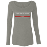 T-Shirts Venetian Grey / Small 3 Billion People Run On Java Women's Triblend Long Sleeve Shirt