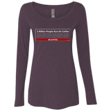 T-Shirts Vintage Purple / Small 3 Billion People Run On Java Women's Triblend Long Sleeve Shirt