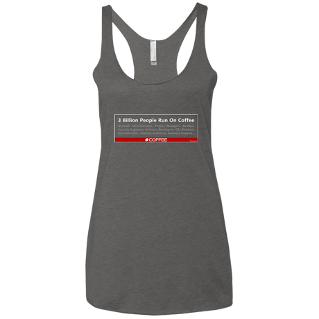 T-Shirts Premium Heather / X-Small 3 Billion People Run On Java Women's Triblend Racerback Tank