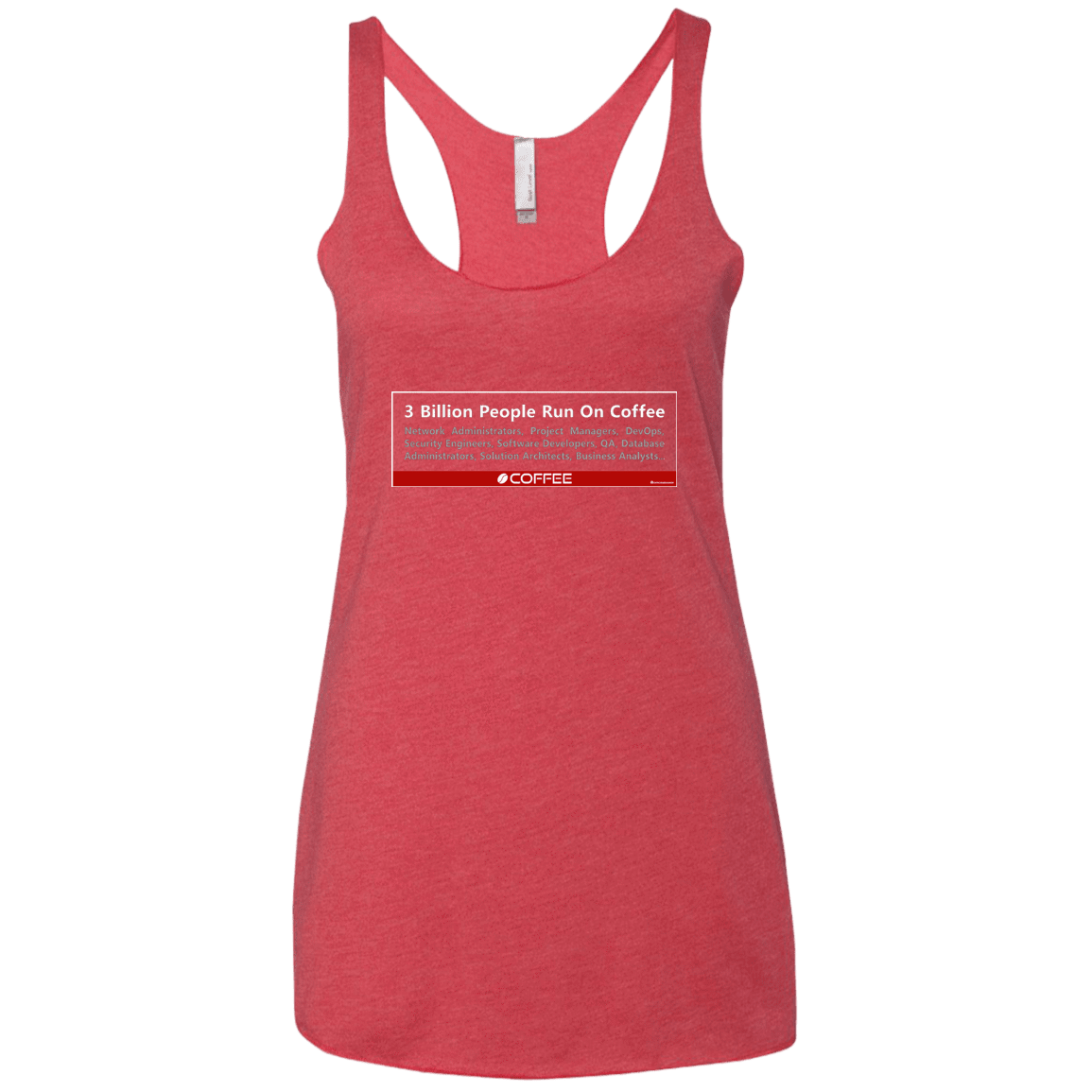 T-Shirts Vintage Red / X-Small 3 Billion People Run On Java Women's Triblend Racerback Tank