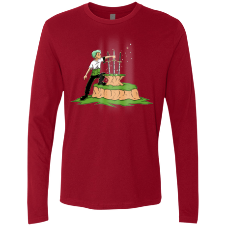 T-Shirts Cardinal / Small 3 Swords in the Stone Men's Premium Long Sleeve