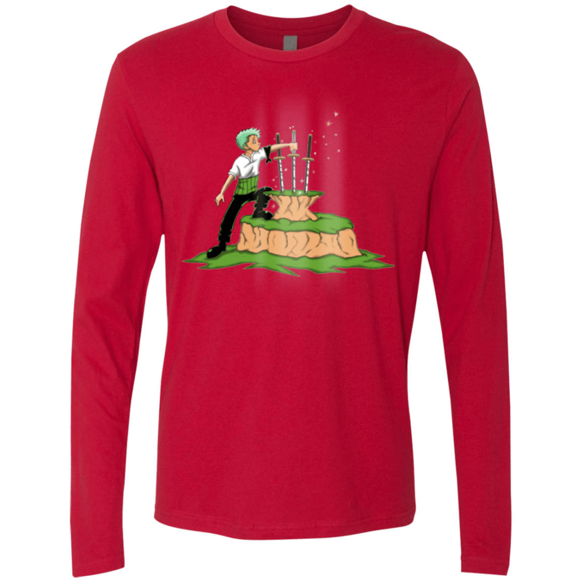 T-Shirts Red / Small 3 Swords in the Stone Men's Premium Long Sleeve