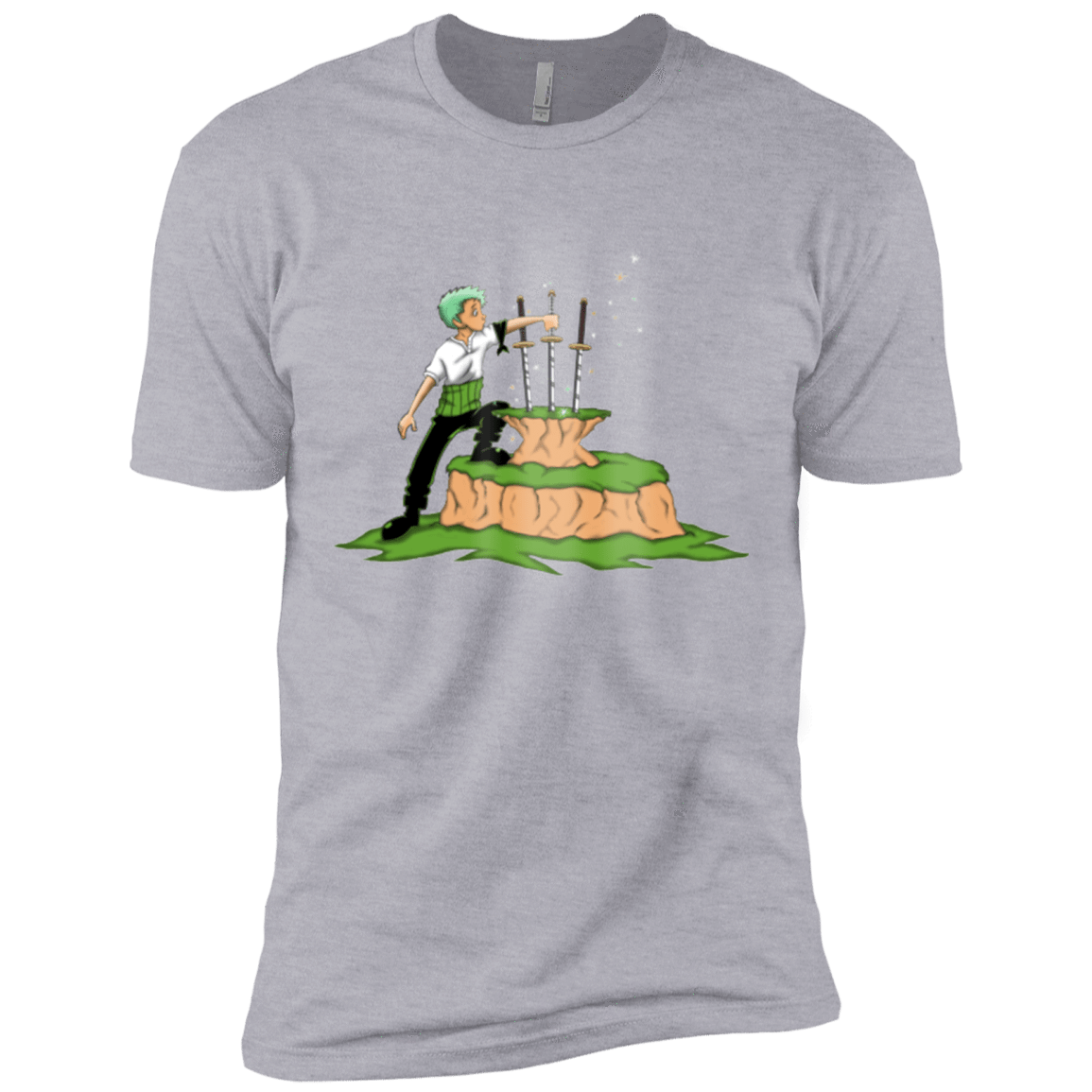 T-Shirts Heather Grey / X-Small 3 Swords in the Stone Men's Premium T-Shirt