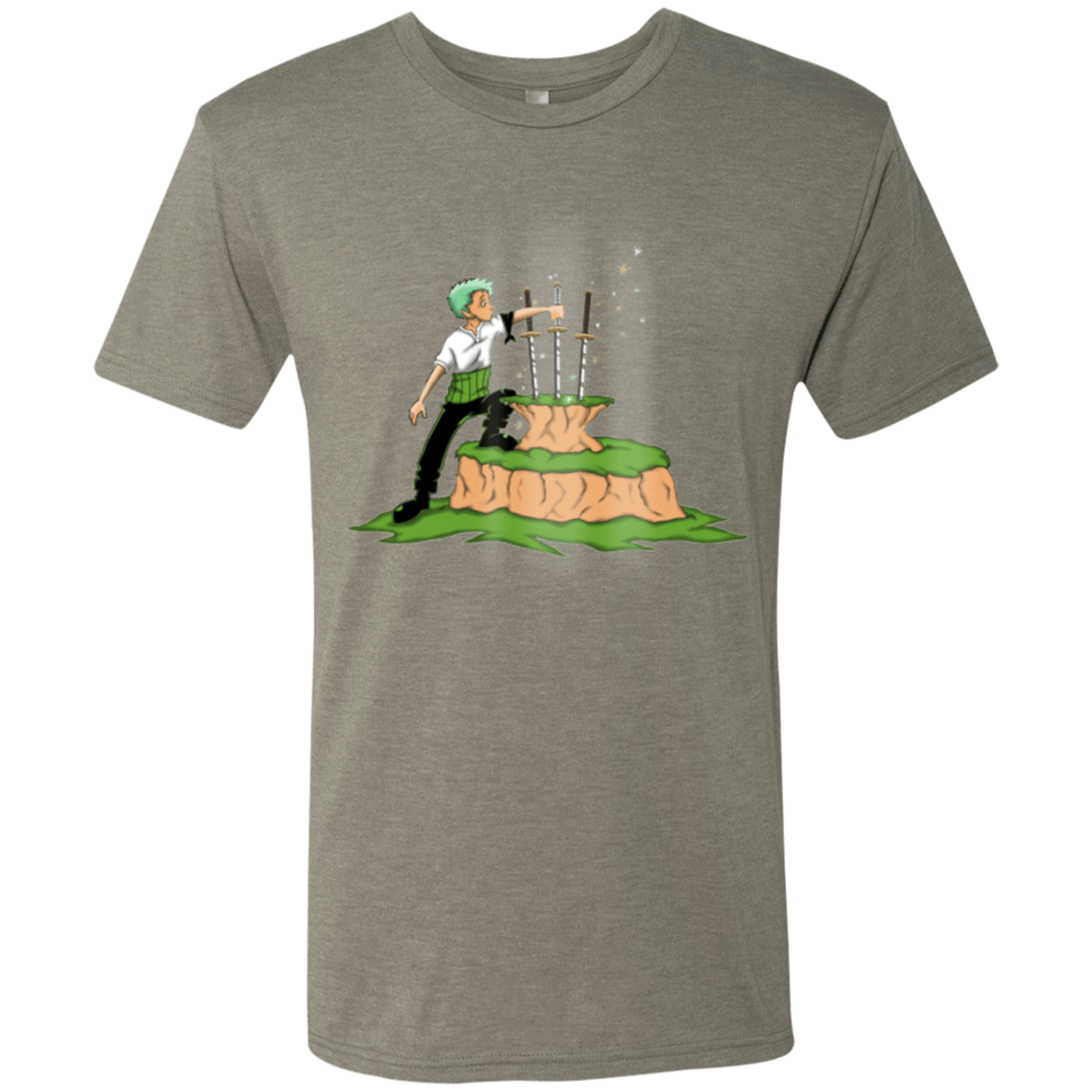 T-Shirts Venetian Grey / Small 3 Swords in the Stone Men's Triblend T-Shirt