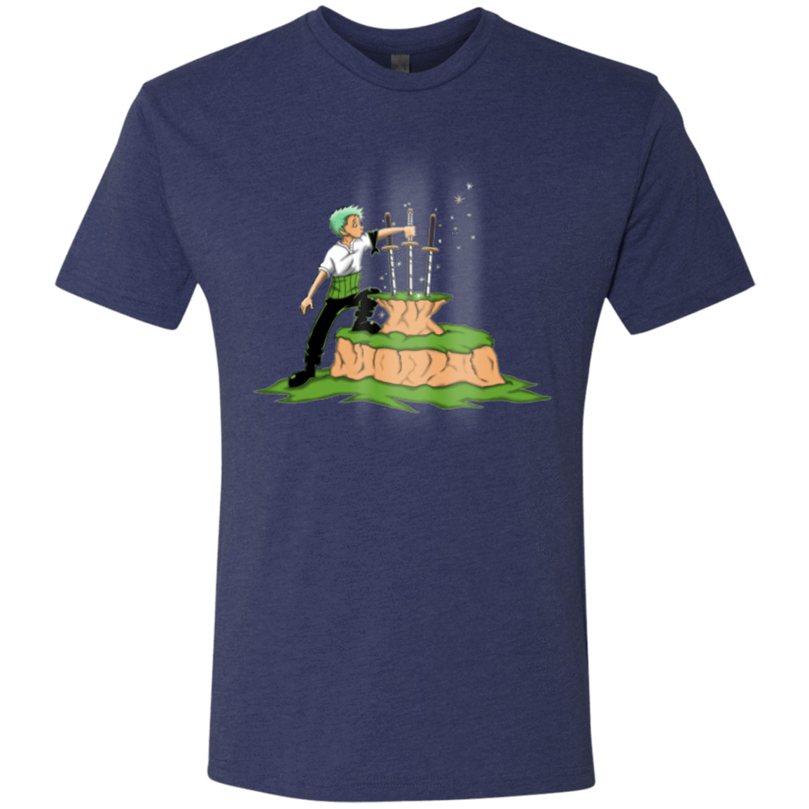 T-Shirts Vintage Navy / Small 3 Swords in the Stone Men's Triblend T-Shirt