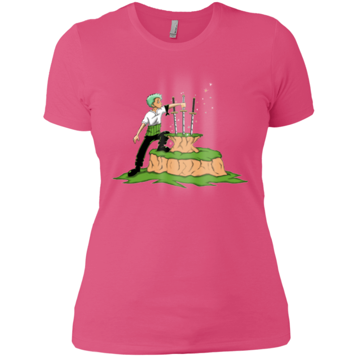 T-Shirts Hot Pink / X-Small 3 Swords in the Stone Women's Premium T-Shirt