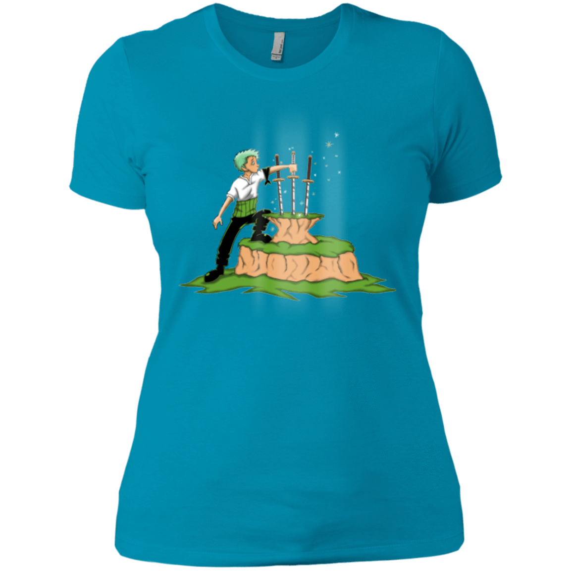 T-Shirts Turquoise / X-Small 3 Swords in the Stone Women's Premium T-Shirt