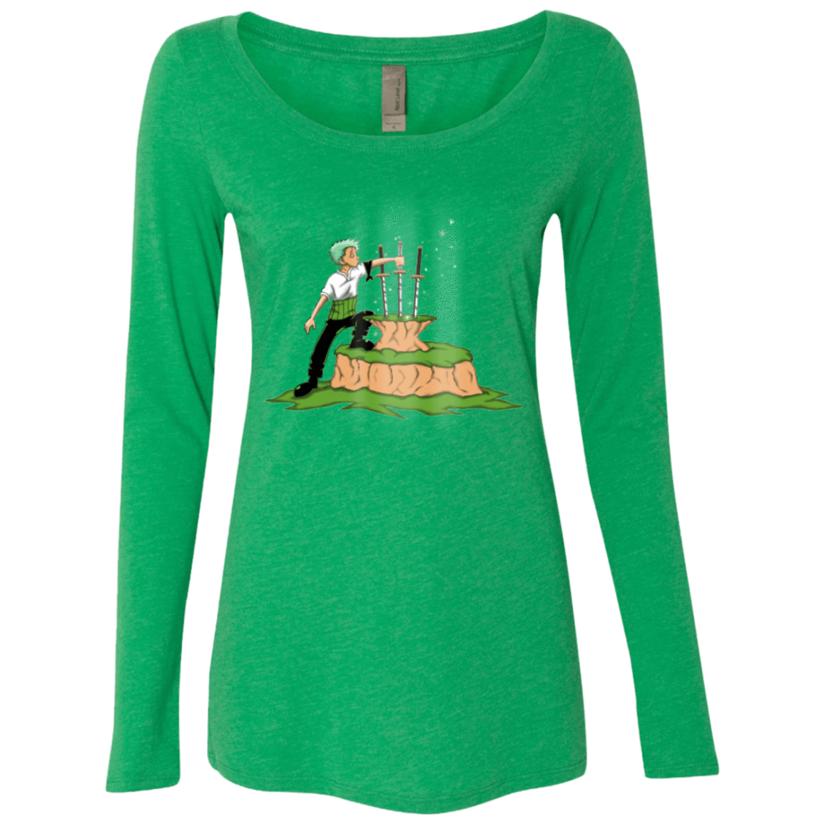 T-Shirts Envy / Small 3 Swords in the Stone Women's Triblend Long Sleeve Shirt