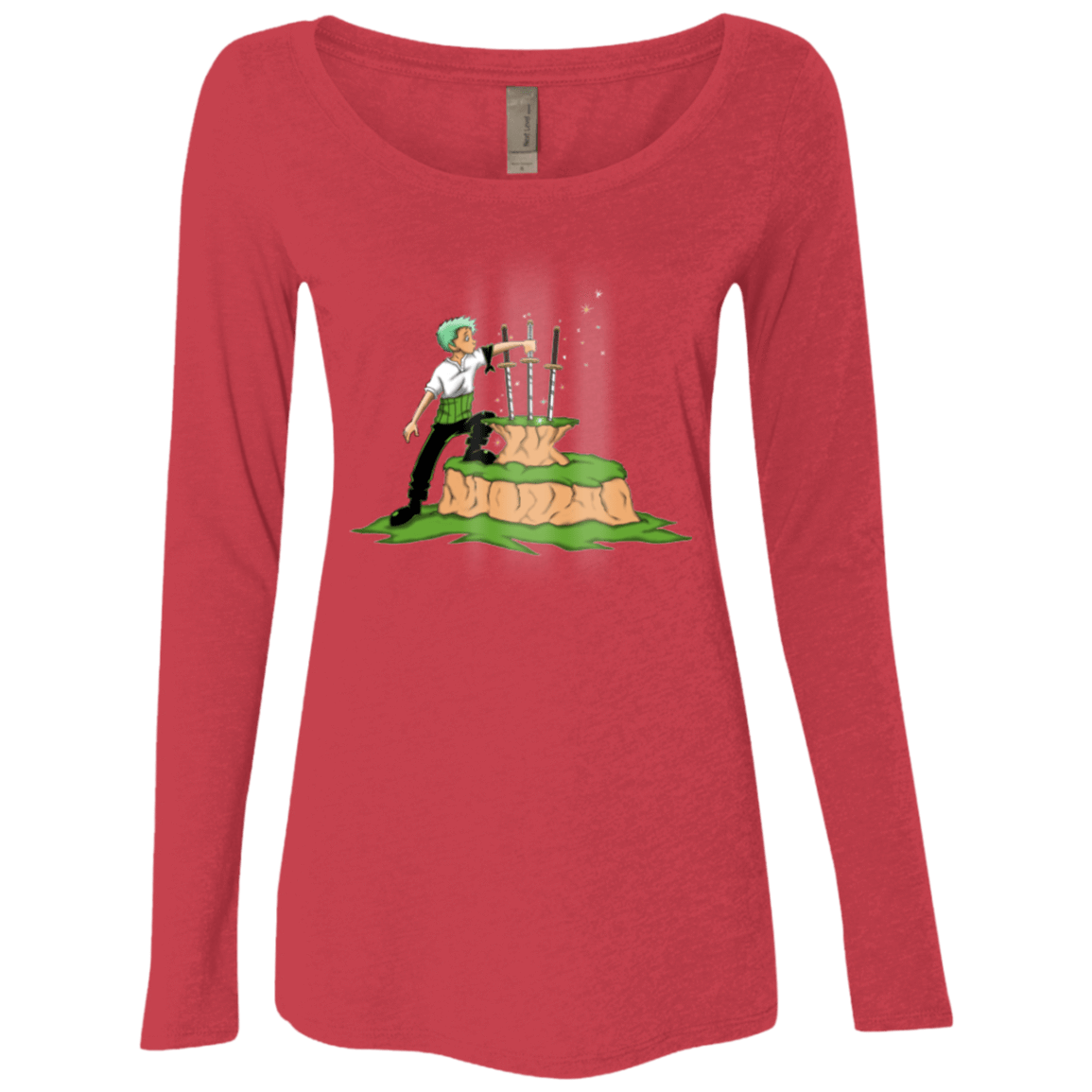 T-Shirts Vintage Red / Small 3 Swords in the Stone Women's Triblend Long Sleeve Shirt
