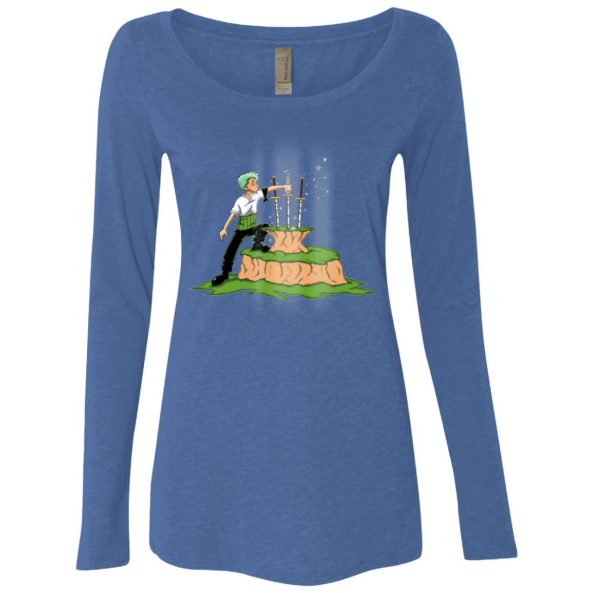 T-Shirts Vintage Royal / Small 3 Swords in the Stone Women's Triblend Long Sleeve Shirt