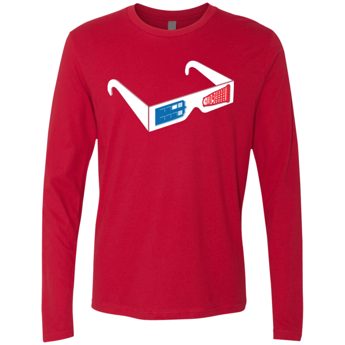 T-Shirts Red / Small 3DW Men's Premium Long Sleeve