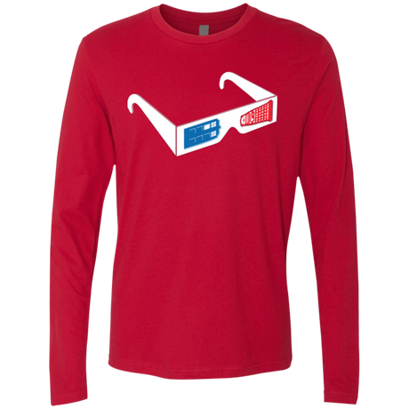 T-Shirts Red / Small 3DW Men's Premium Long Sleeve
