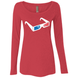 T-Shirts Vintage Red / Small 3DW Women's Triblend Long Sleeve Shirt