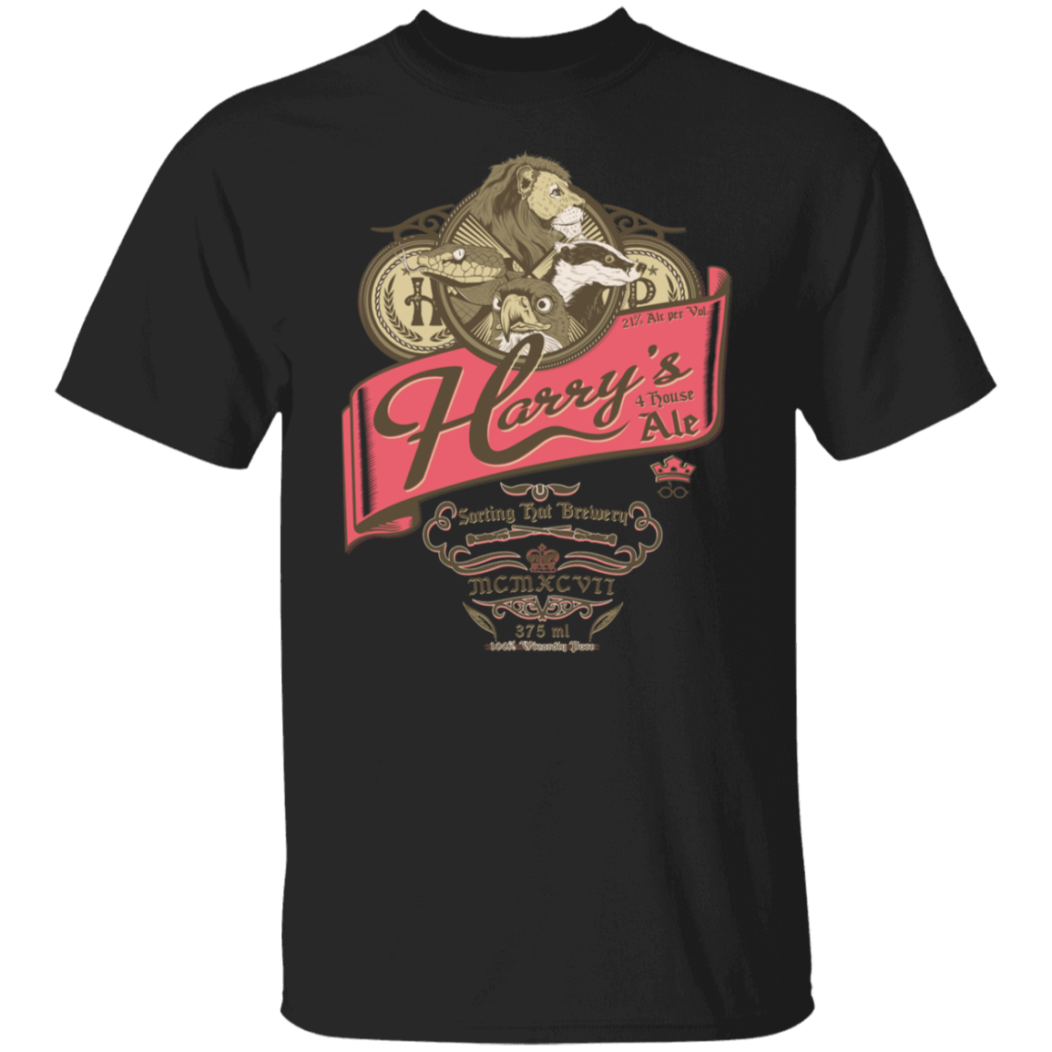 T-Shirts Black / S 4 House Ale T-Shirt