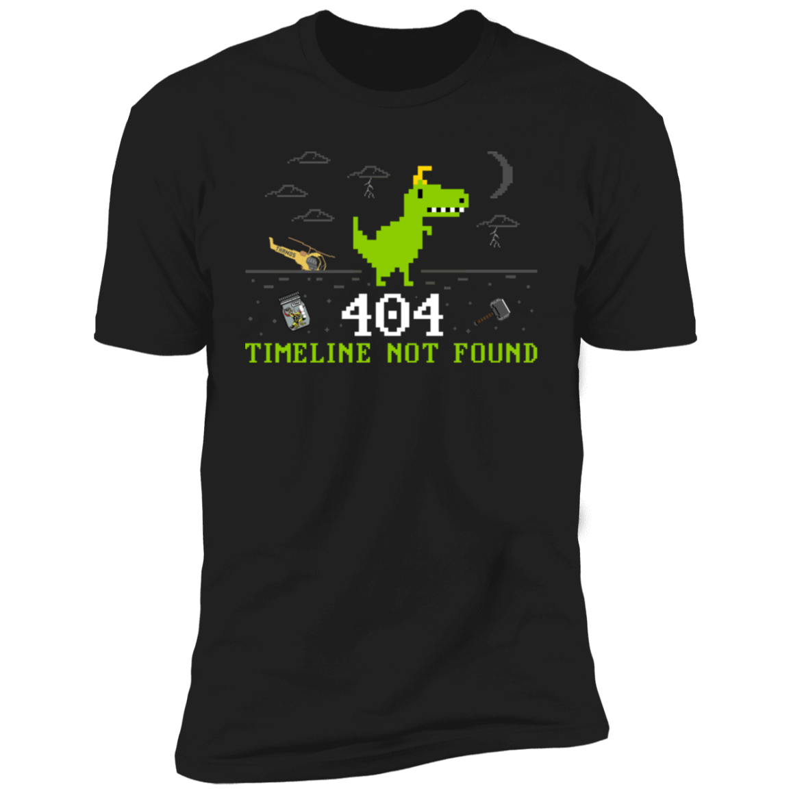 T-Shirts Black / X-Small 404 Timeline Men's Premium T-Shirt