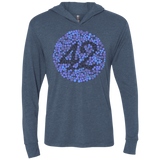 T-Shirts Indigo / X-Small 42 blind test Triblend Long Sleeve Hoodie Tee