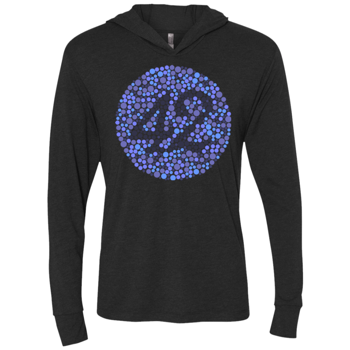 T-Shirts Vintage Black / X-Small 42 blind test Triblend Long Sleeve Hoodie Tee