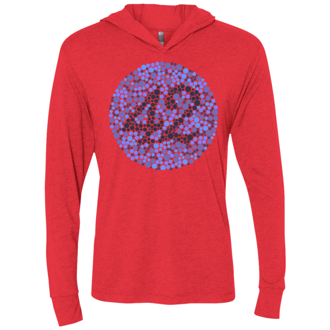 T-Shirts Vintage Red / X-Small 42 blind test Triblend Long Sleeve Hoodie Tee