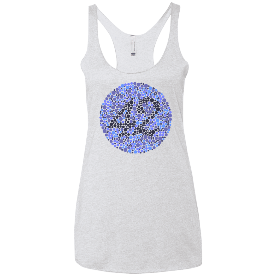 T-Shirts Heather White / X-Small 42 blind test Women's Triblend Racerback Tank