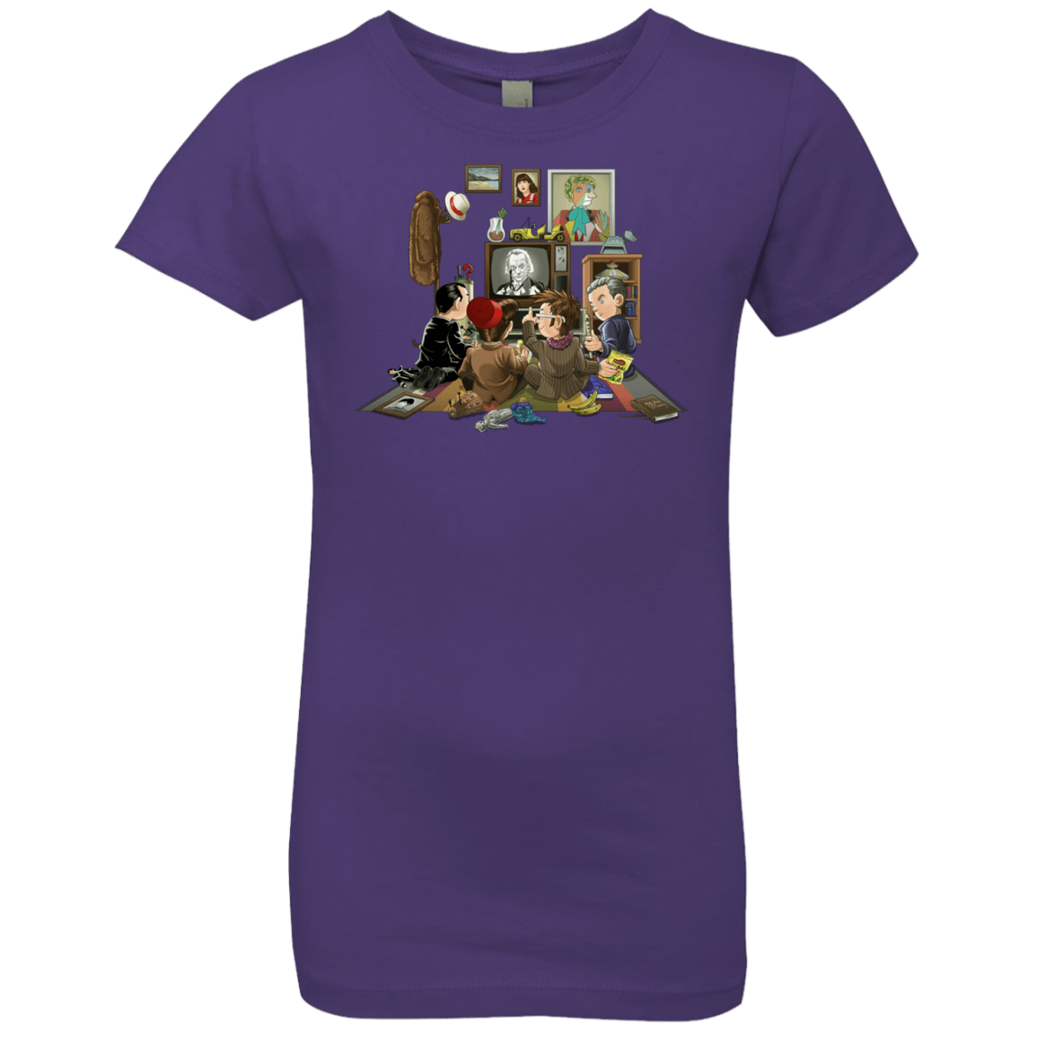 T-Shirts Purple Rush / YXS 50 Years Of The Doctor Girls Premium T-Shirt