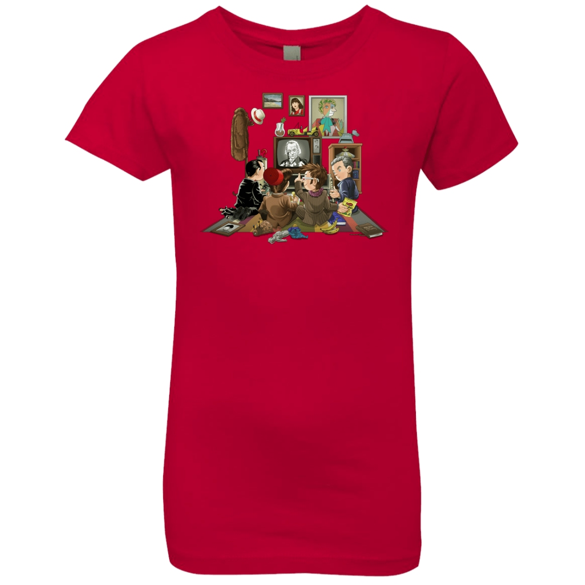 T-Shirts Red / YXS 50 Years Of The Doctor Girls Premium T-Shirt