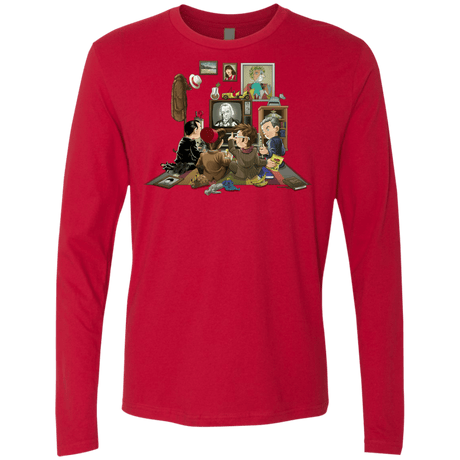T-Shirts Red / Small 50 Years Of The Doctor Men's Premium Long Sleeve