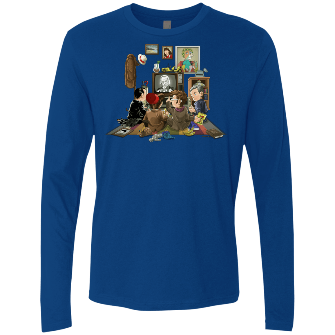 T-Shirts Royal / Small 50 Years Of The Doctor Men's Premium Long Sleeve