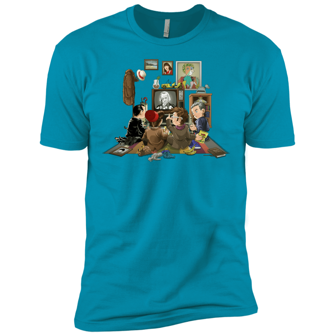 T-Shirts Turquoise / X-Small 50 Years Of The Doctor Men's Premium T-Shirt