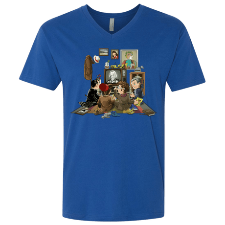 T-Shirts Royal / X-Small 50 Years Of The Doctor Men's Premium V-Neck
