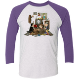 T-Shirts Heather White/Purple Rush / X-Small 50 Years Of The Doctor Men's Triblend 3/4 Sleeve