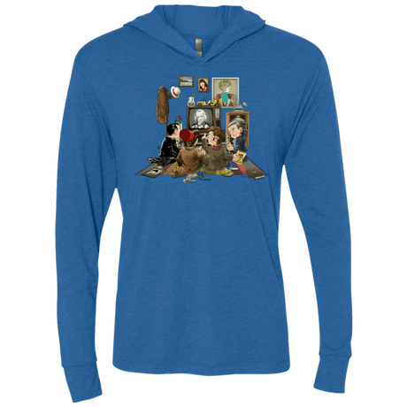 T-Shirts Vintage Royal / X-Small 50 Years Of The Doctor Triblend Long Sleeve Hoodie Tee