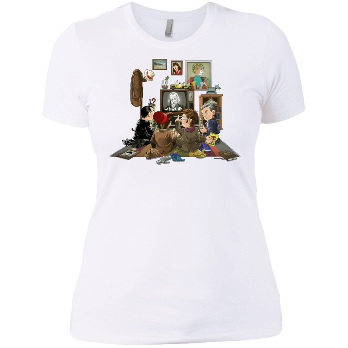 T-Shirts White / X-Small 50 Years Of The Doctor Women's Premium T-Shirt