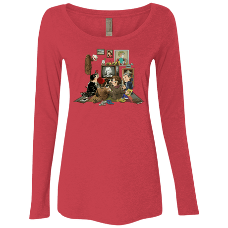 T-Shirts Vintage Red / Small 50 Years Of The Doctor Women's Triblend Long Sleeve Shirt