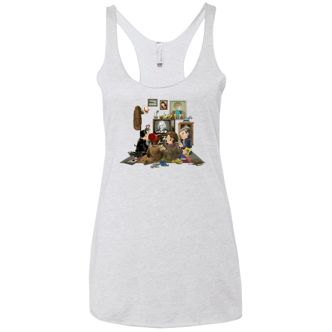 T-Shirts Heather White / X-Small 50 Years Of The Doctor Women's Triblend Racerback Tank