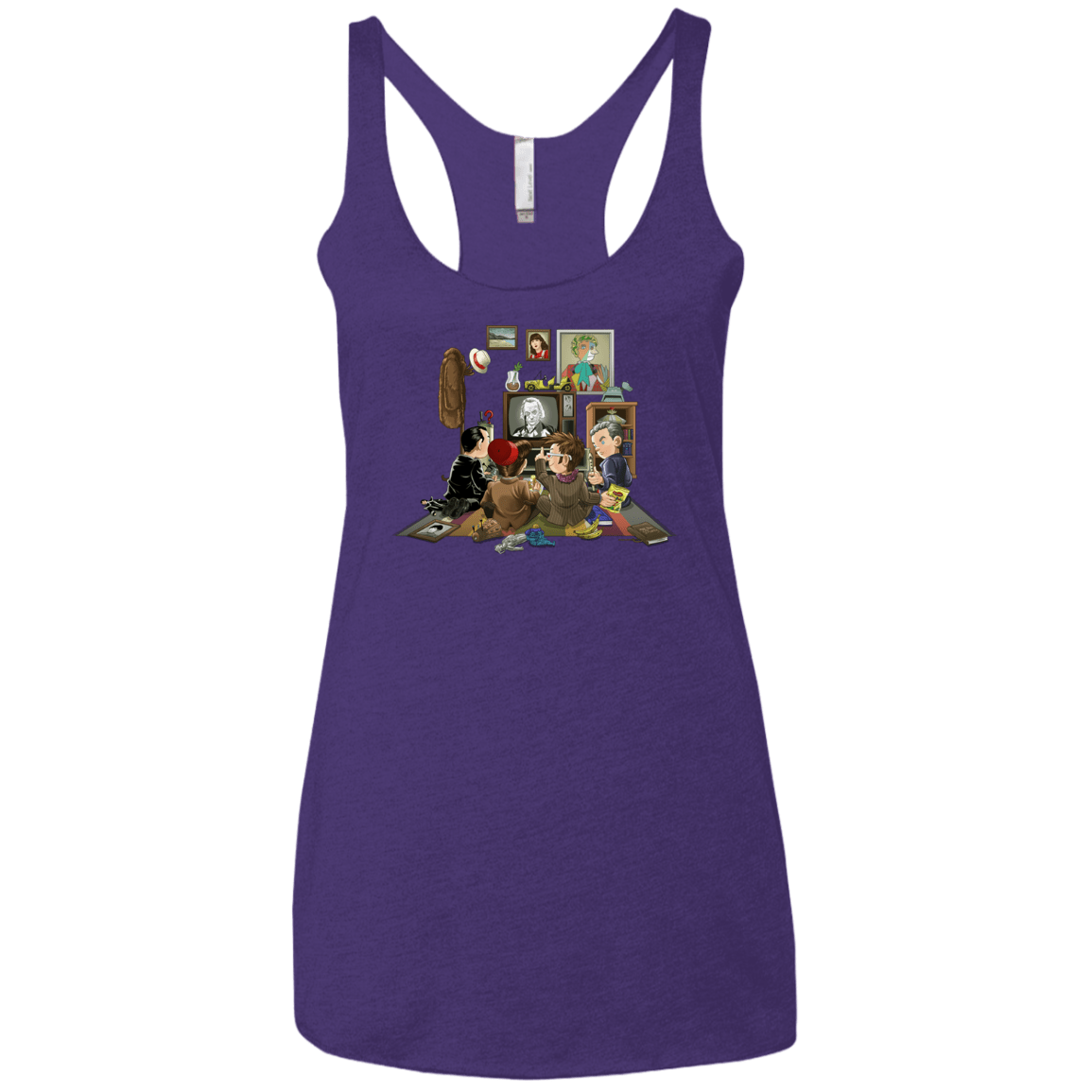 T-Shirts Purple / X-Small 50 Years Of The Doctor Women's Triblend Racerback Tank