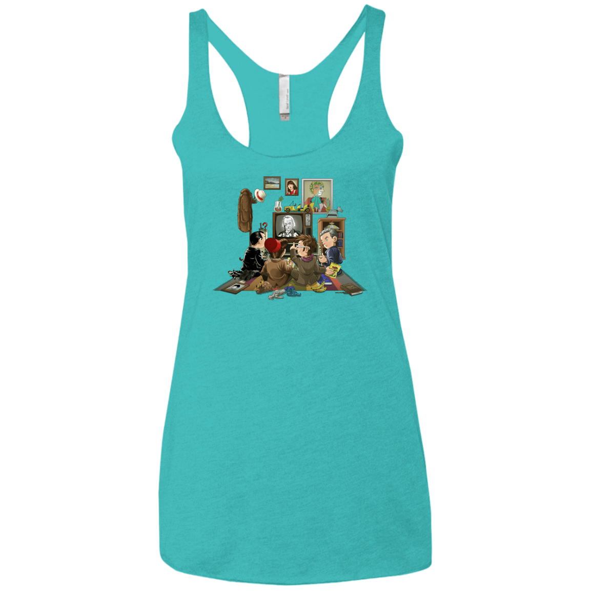 T-Shirts Tahiti Blue / X-Small 50 Years Of The Doctor Women's Triblend Racerback Tank