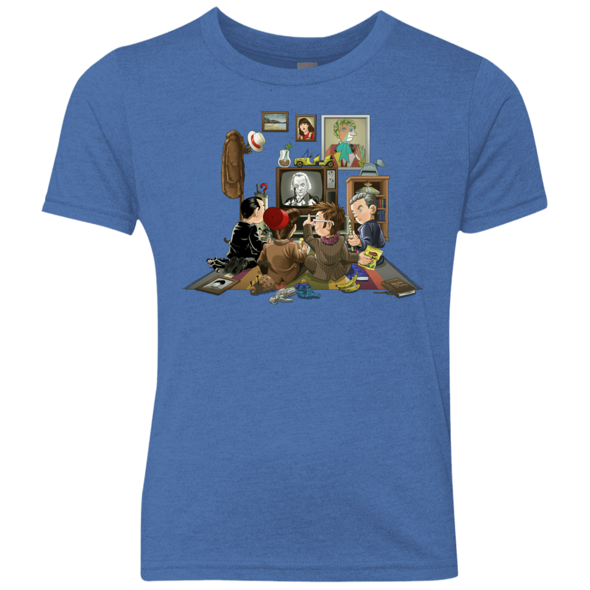 T-Shirts Vintage Royal / YXS 50 Years Of The Doctor Youth Triblend T-Shirt