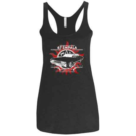 T-Shirts Vintage Black / X-Small 67 impala Women's Triblend Racerback Tank