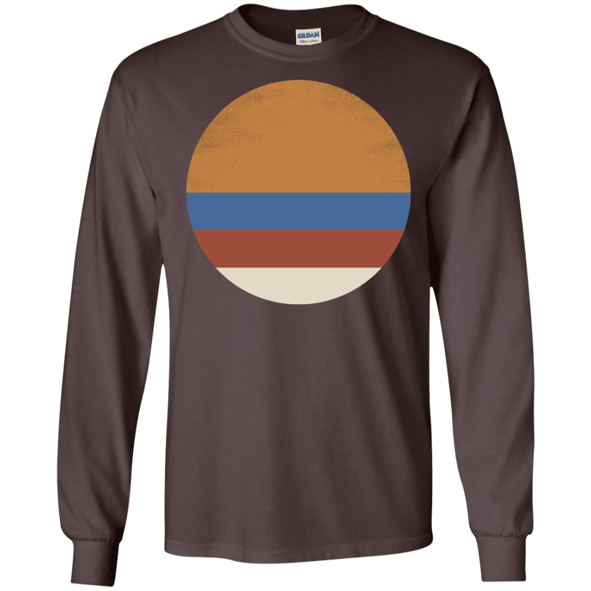 T-Shirts Dark Chocolate / S 70s Sun Men's Long Sleeve T-Shirt