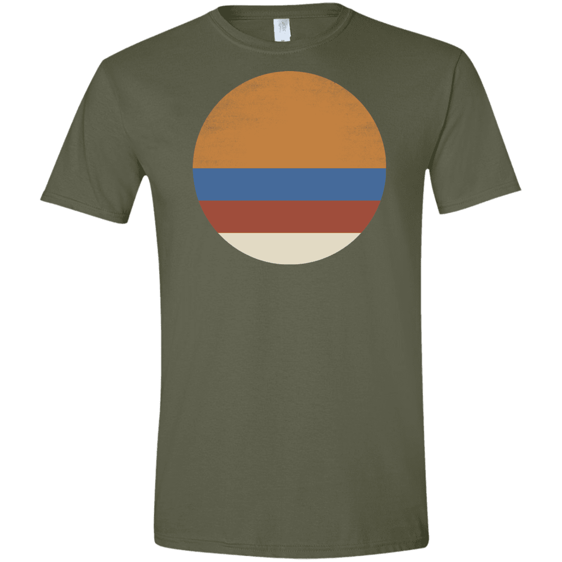 T-Shirts Military Green / S 70s Sun Men's Semi-Fitted Softstyle