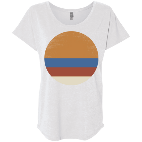 T-Shirts Heather White / X-Small 70s Sun Triblend Dolman Sleeve