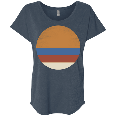 T-Shirts Indigo / X-Small 70s Sun Triblend Dolman Sleeve
