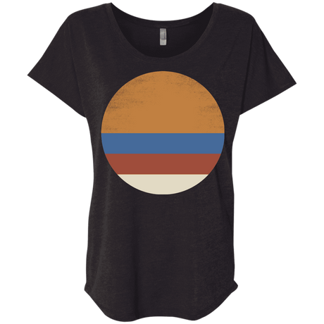 T-Shirts Vintage Black / X-Small 70s Sun Triblend Dolman Sleeve