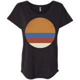 T-Shirts Vintage Black / X-Small 70s Sun Triblend Dolman Sleeve